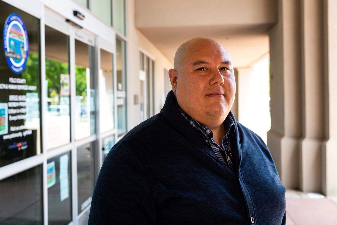 “We’ve invested heavily. We’ve trained up to 37 staff now who can do contact tracing,” said Yolo County Public Health Director Brian Vaughn, photographed outside of the Health and Human Services Agency on Friday, May 15, in Woodland. “We have plans to train up at least 20 or 30 more people so we can address any potential outbreak going forward,” he added.