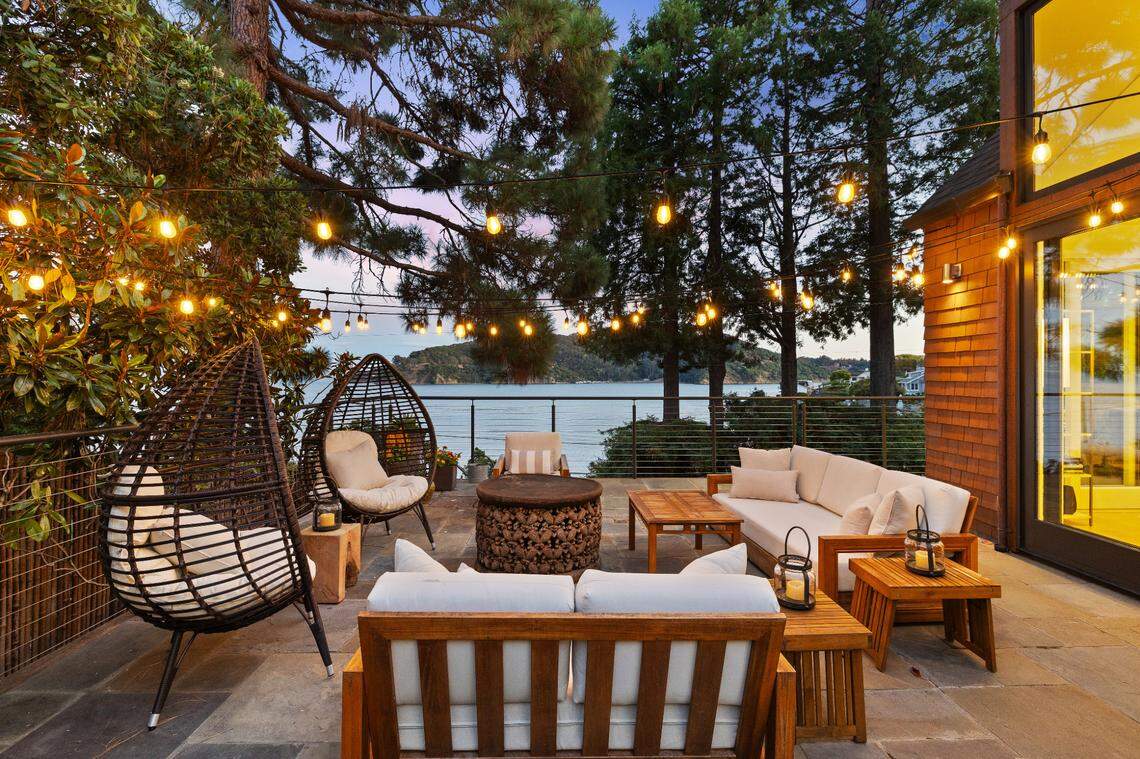 A view from one of the home’s expansive decks.