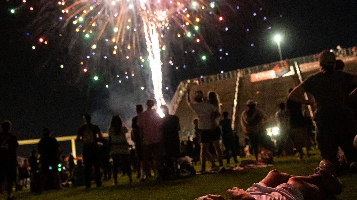 Sierra Montoya, 10, of Sacramento, longtime fan of Sacramento Republic FC, watches the fireworks display after the team’s 2-1 loss to Phoenix Rising FC at the USL soccer game Saturday, June 26, 2021, at Heart Health Park in Sacramento. The fireworks capped off Pride Night at the park, which was open for full fan capacity for the first time since pandemic restrictions began. Sacramento fell to Phoenix 2-1.