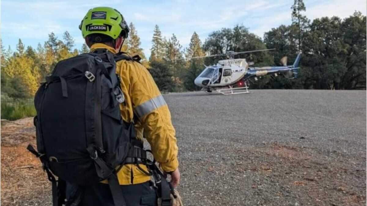 Emergency personnel rescued a mountain biker who was stranded in Sierra County on Saturday, Jan. 17, 2026.
