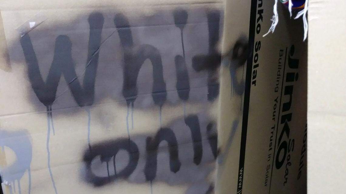 According to a lawsuit filed in Sacramento County Superior Court, a manager with Vivint Solar built a "White only" clubhouse out of cardboard boxes inside the company's Natomas warehouse. An African American employee is suing for racial harassment and discrimination.