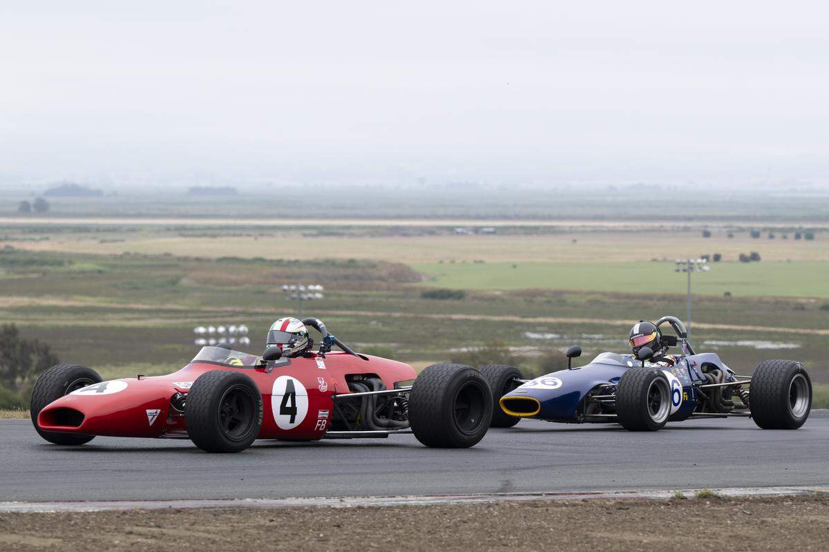 Formula cars race during the Velocity Invitational at Sonoma Raceway in Sonoma on Saturday, May 30, 2026.