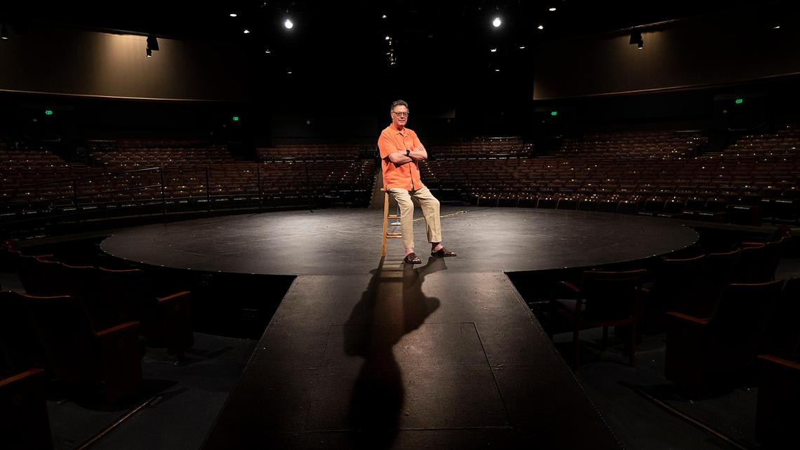 Broadway Sacramento CEO Richard Lewis sits in the empty theater on Wednesday, April 29, 2020 in Sacramento during the coronavirus pandemic. He has has cancelled the 2020 season along with Music Circus until 2021. The theater organization has a major “performance” scheduled on their website, The Big Day of Giving, the annual online event that raises millions for area nonprofits.