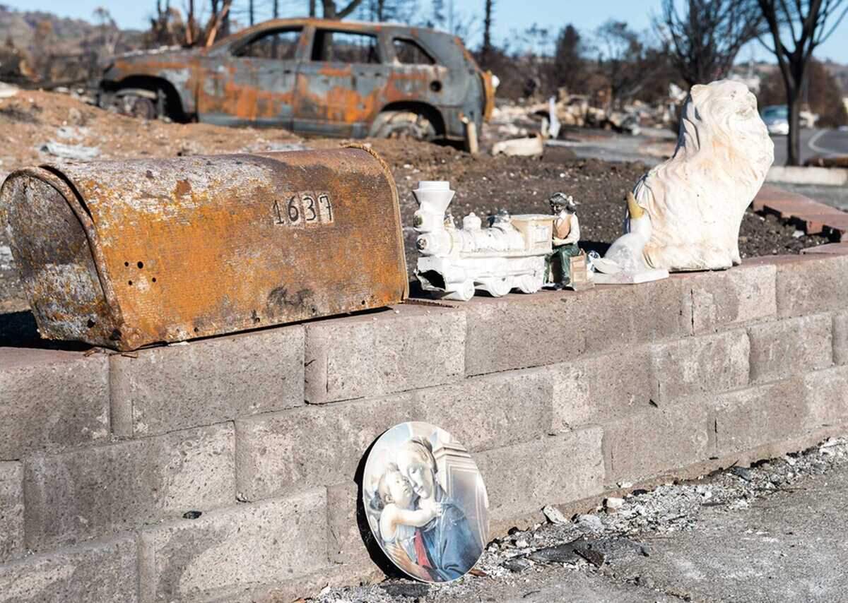 Remnants from the Tubbs Fire in the Coffey Park neighborhood of Santa Rosa in October 2017.