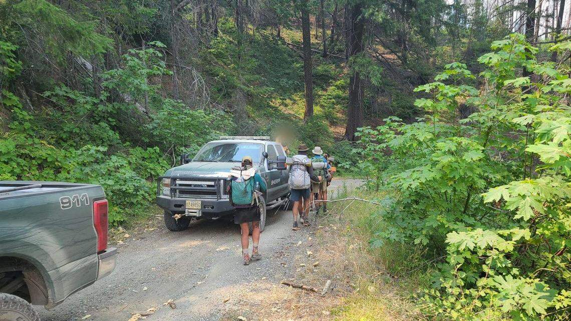 At least 60 hikers were evacuated from the Pacific Crest Trail on Saturday, July 30.