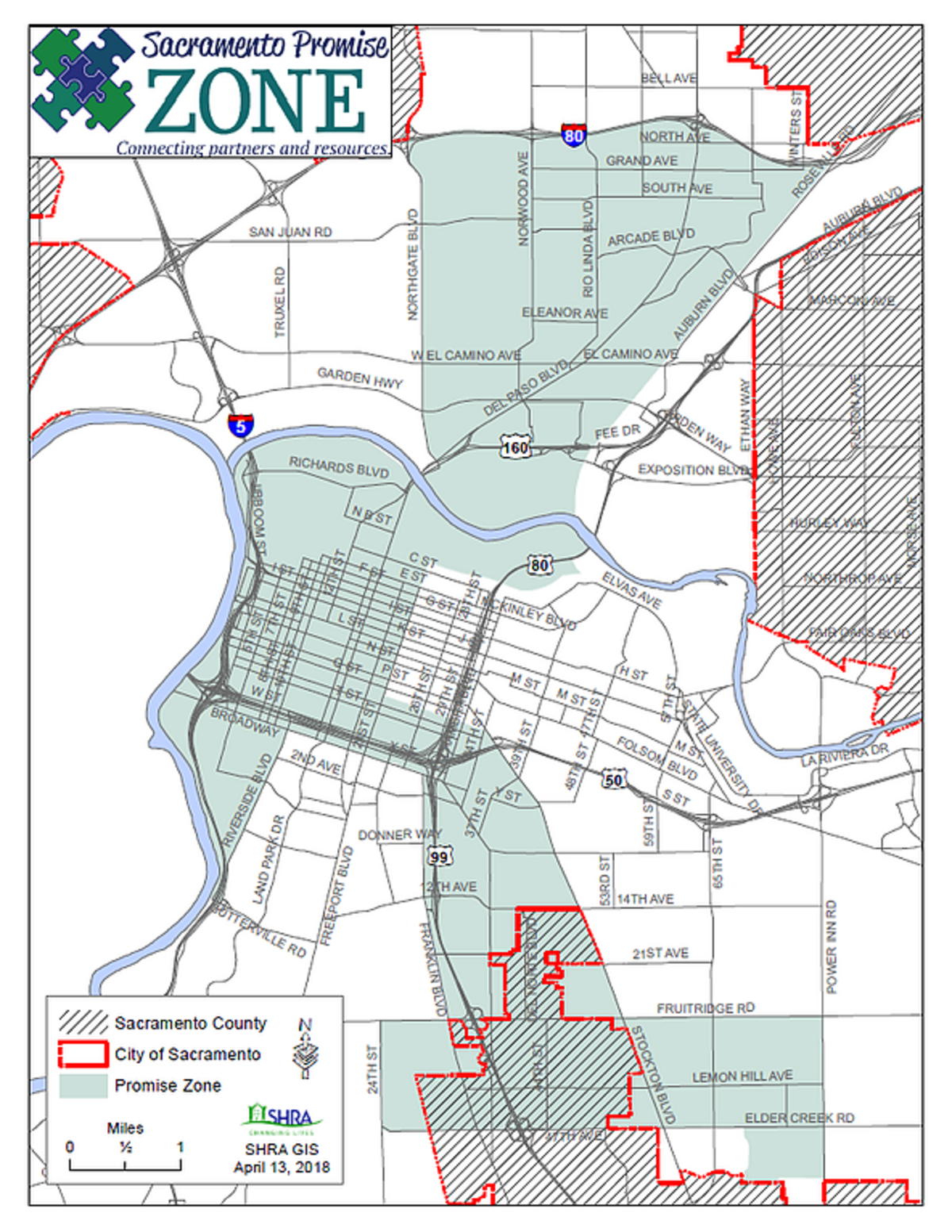 The Sacramento Promise Zone encompasses 22 square miles of Sacramento’s most underprivileged communities.