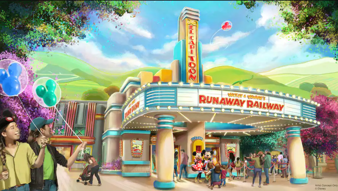 Rendering shows the newly reimagined Mickey’s Toowntown at Disneyland.
