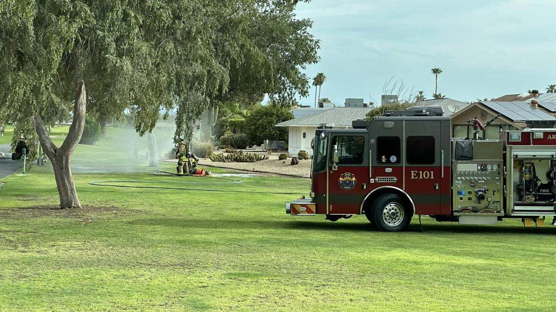 A golf course worker was attacked by a swarm of bees and stung 2,000 times, Arizona officials said.