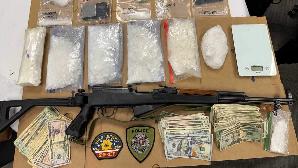 Detectives confiscated nearly 5 pounds of methamphetamine at homes in Woodland and Winters on Sept. 18, 2025 when they served search warrants in a Yolo County drug bust.