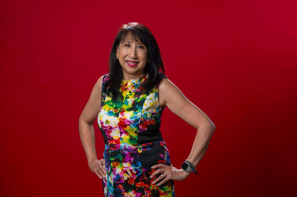 Jeannie Wong, senior associate vice president of university communications at Sacramento State, poses for a portrait Aug. 28, 2024, as one of this year’s AAPI Change Makers.