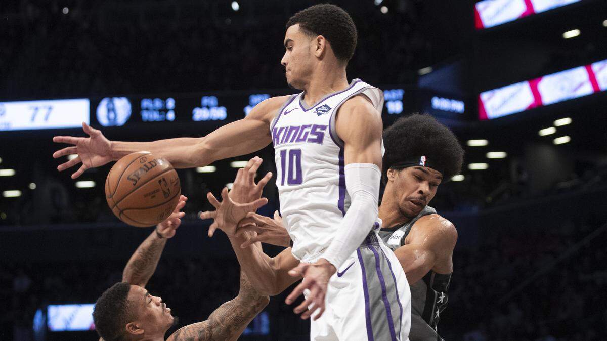 Sacramento guard Justin James played a season-high 33 minutes during a 116-97 loss to the Brooklyn Nets on Friday.
