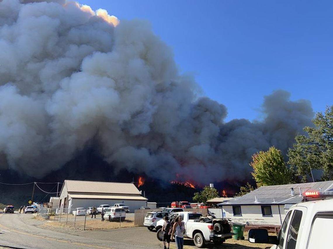 The Zogg Fire as seen Sunday, September 27, 2020, from Shasta County, California.