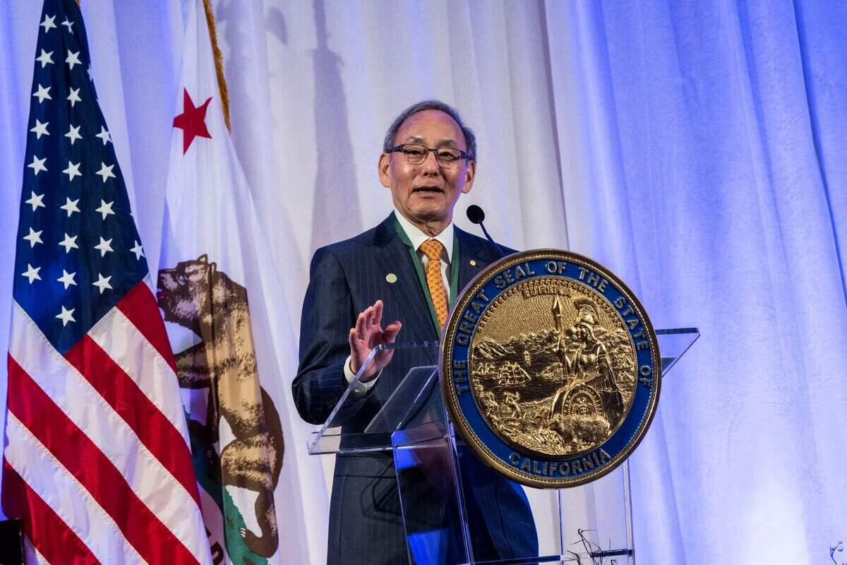 Physicist Steven Chu speaks after being inducted into the California Hall of Fame on Tuesday, Dec. 13, 2022 in Sacramento.