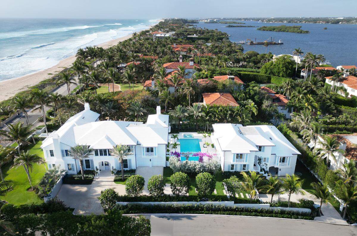 An oceanfront estate completed earlier this year joined the ranks of Palm Beach’s Billionaires Row, blending timeless Bermuda-style architecture with modern sophistication.