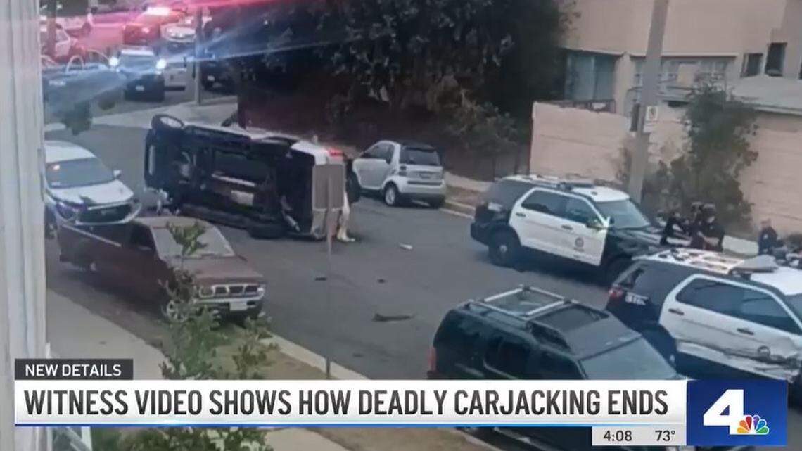 A man accused in an earlier killing dragged a 63-year-old man 2 miles to his death in an Inglewood police chase, California cops say.