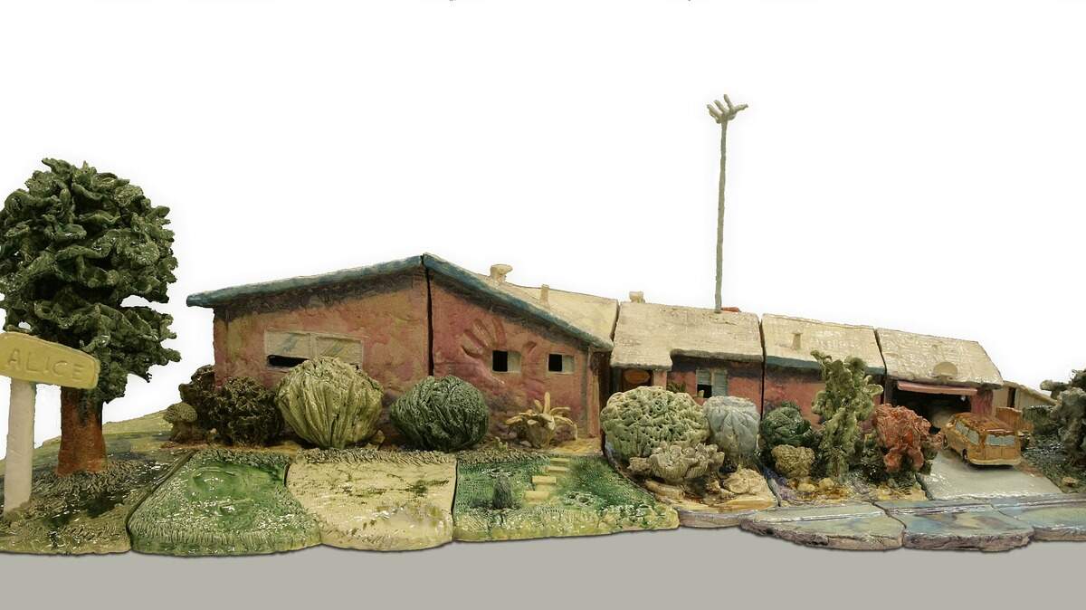 The landscapes around the city of Davis, including this piece by Robert Arneson called “The Palace at 9 a.m.”, are the heart of a new exhibition opening Sunday at The Jan Shrem and Maria Manetti Shrem Museum of Art at UC Davis.