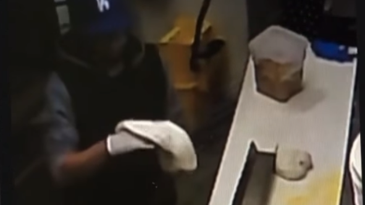 A pizza store burglar took a break from his heist the make a fresh pie, according to California police.
