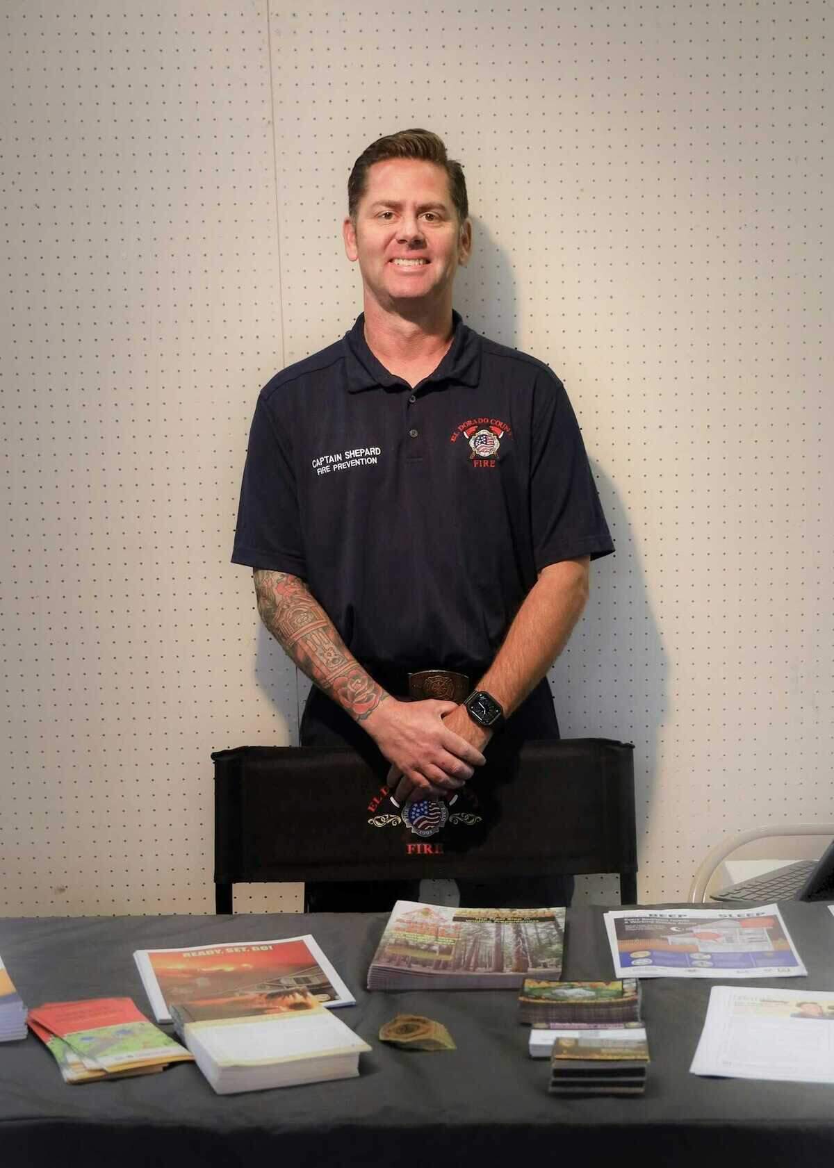 El Dorado County Fire Protection District Fire Marshal Lucas Shepard is seen in November 2022. The 43-year-old division chief died unexpectedly during a family vacation, the fire department announced.