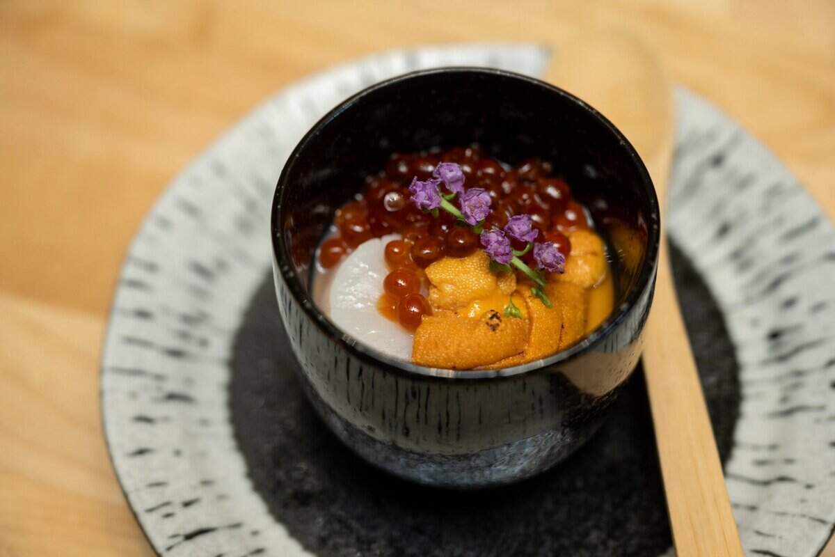 Chawanmushi, a steamed egg custard, is ready to serve at Chef Frank Japanese Cuisine in North Natomas last month.