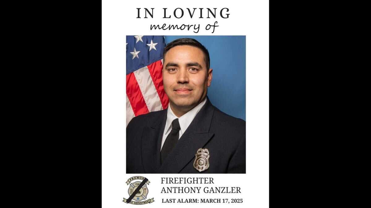 Fremont Fire Department firefighter Anthony Ganzler died Monday at his home in Elk Grove after an off-duty cardiac event.