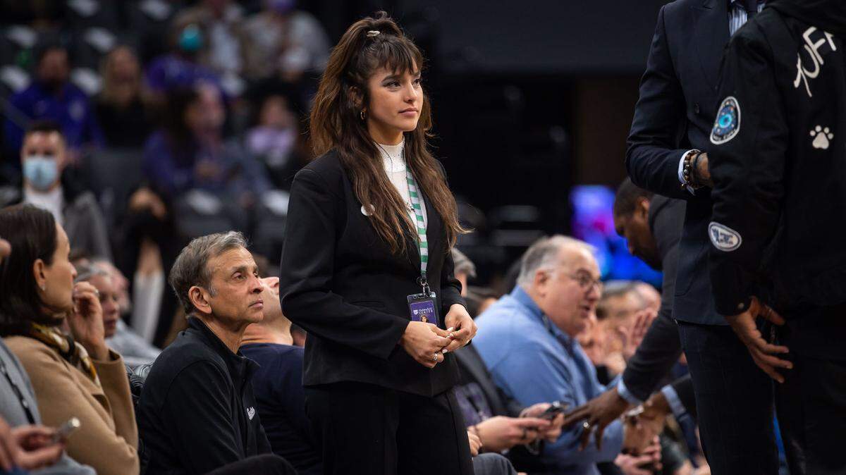 Anjali Ranadive, Sacramento Kings owner Vivek Ranadive’s daughter, stands up during a break in action as the Kings played the Denver Nuggets at the NBA basketball game in February at Golden 1 Center in Sacramento. She was recently named the assistant general manager of the G League Stockton Kings, according to league sources.