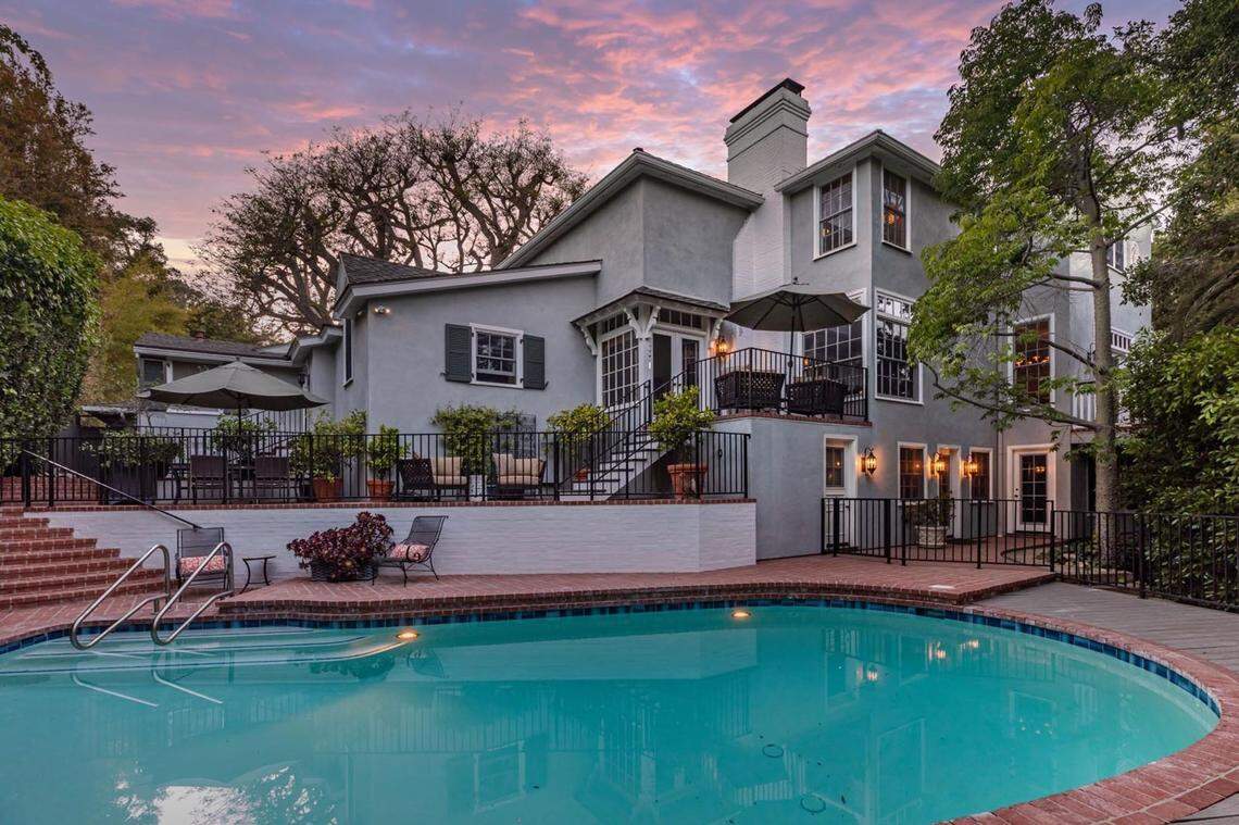 The exquisite property has five bedrooms, 6.5 bathrooms and a plethora of fine features, per the listing, including a swimming pool