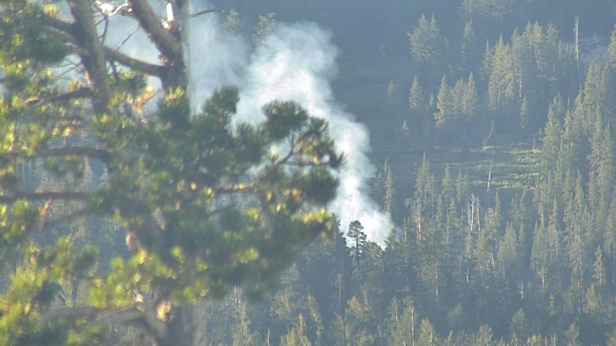 A wildfire is burning near the Sierra-at-Tahoe resort on Thursday, Sept. 26, 2019, according to the U.S. Forest Service.