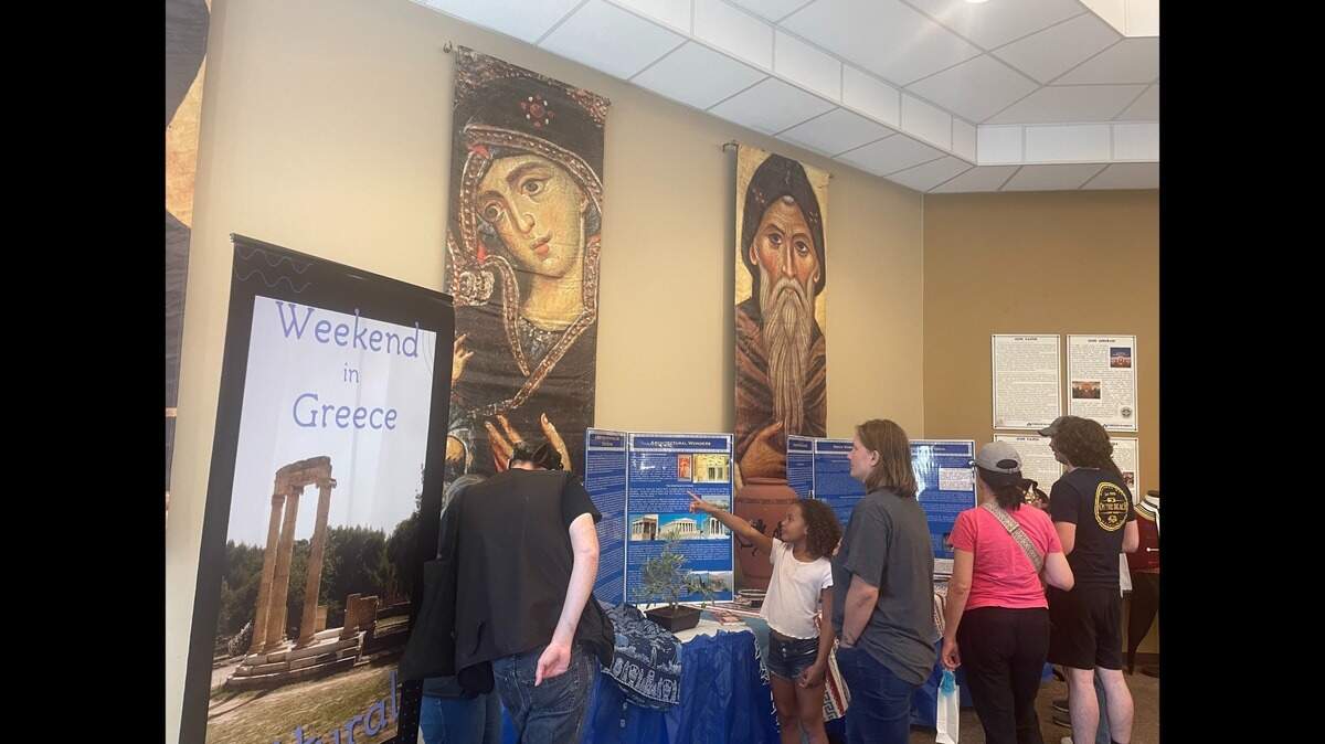 People learn about Greek culture during the “Weekend in Greece” festival hosted by Saint Katherine Greek Orthodox Church on Saturday.