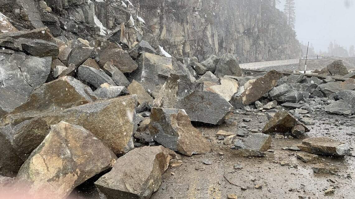 Highway 50 to be slow-going as Caltrans works to shore up Echo Summit in wake of rock slides