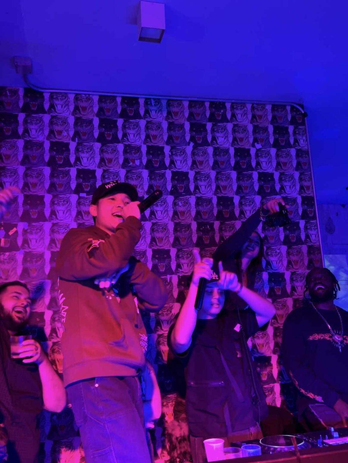 Sacramento R&B singer Aaron Le performs his hit song “Sactown” during an after party at Tiger, a Sacramento bar and nightclub.