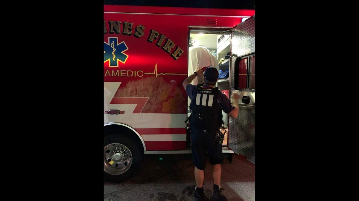 Fire crews rescued two people from the Cosumnes River Preserve near Galt on Wednesday, October 26, 2021.
