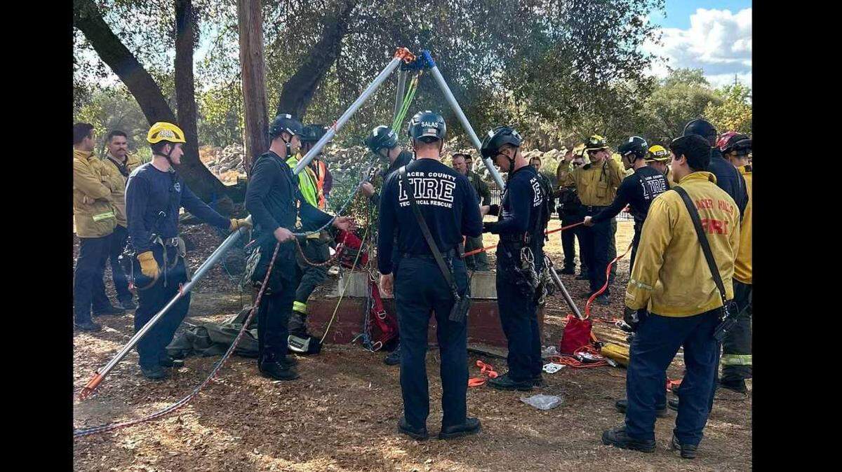 Multiple Placer County agencies responded Thursday to a woman who fell into a well on the 3000 block of Taylor Road.