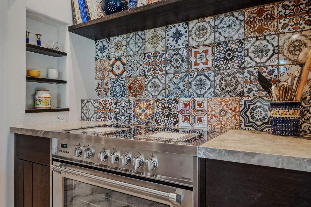 Some of the standout features include imported Italian tile, copper sinks and custom finishes throughout, according to listing agent Kristina Agustin.