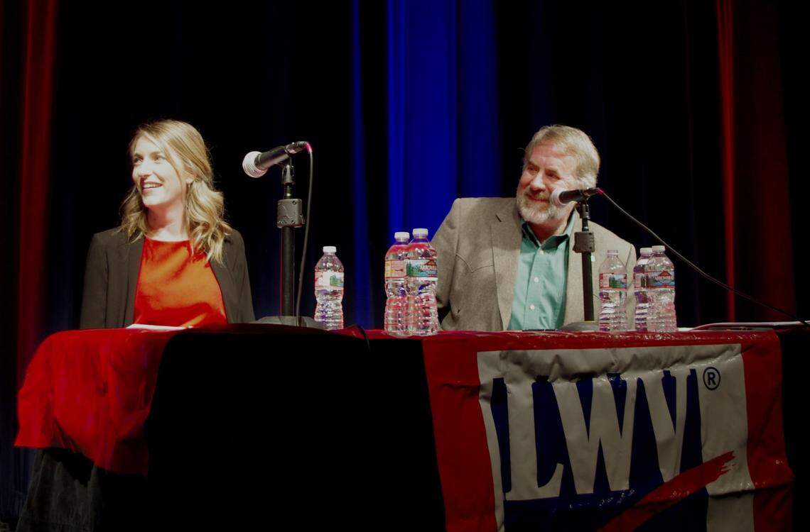 Audrey Denney and Doug LaMalfa faced off in a debate on issues surrounding the election for the 1st Congressional District.