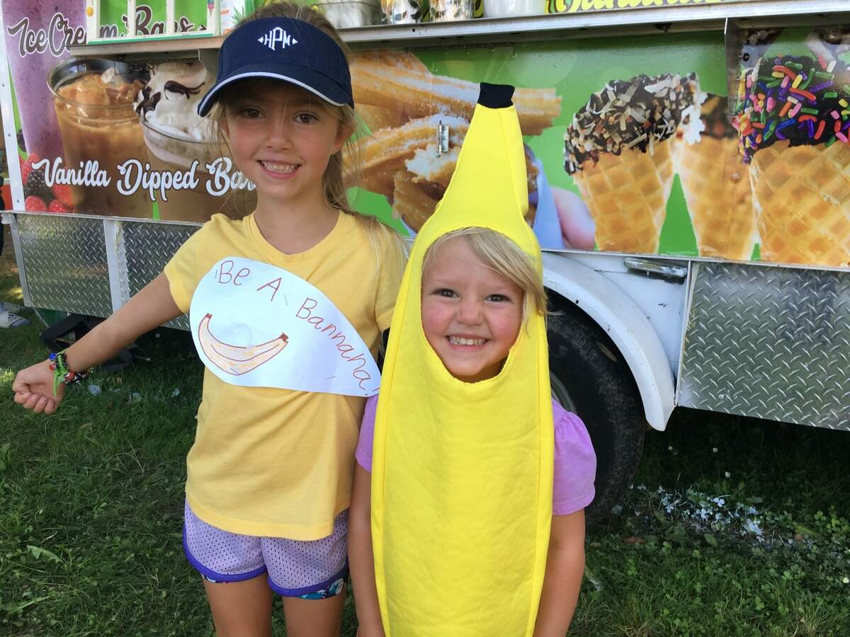 Millie, 7, and her sister Claire, 4, dressed as bananas to attend Sacramento’s annual Banana Festival in 2019.