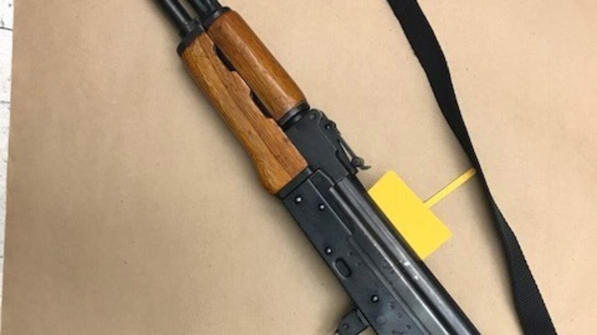 The AK-47 that was found in Victor Alfonso Ramos Eucendo’s car on Monday.