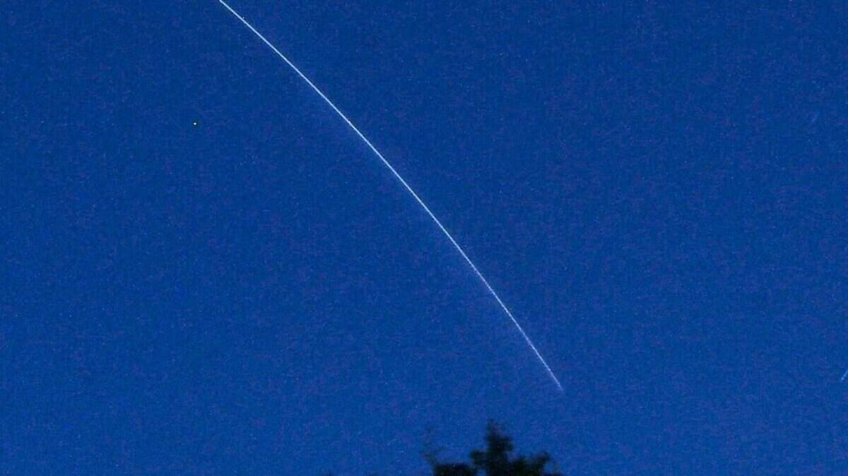 The Oct. 30 launch of the SpaceX Falcon 9 with 23 Starlink satellites, as seen from Viera, Florida.