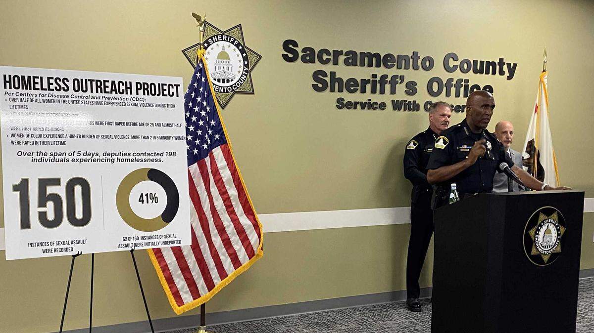 Sacramento County Sheriff Jim Cooper on Wednesday, July 12, 2023, announced the results of recent homeless outreach effort and called for robust funding to address problems that prevent unhoused people from accepting help.