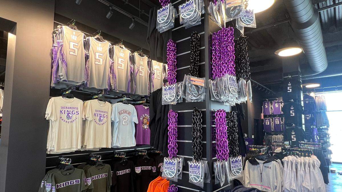 The Lids + Kings Locker Room storefront at Downtown Commons opens Friday and is located directly across from the grand entrance to Golden 1 Center in Sacramento,