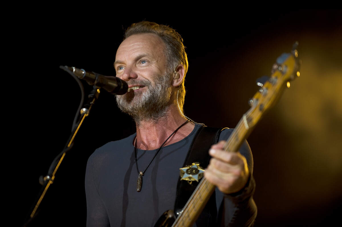 Sting of the Police performs at the Sleep Train Amphitheater on July 17, 2008 near Marysville.
