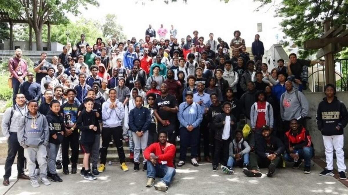 Attendees from the R.E.A.L. Manhood Leadership Summit in 2019 at Sacramento State.