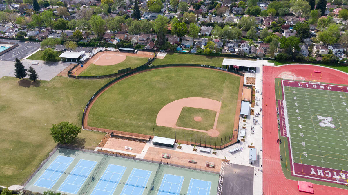 The new C.K. McClatchy High School baseball and softball fields stand ready to host games on April 6, 2025. The Metro League champion McClatchy Lions baseball team is the No. 7 seed in Division I.