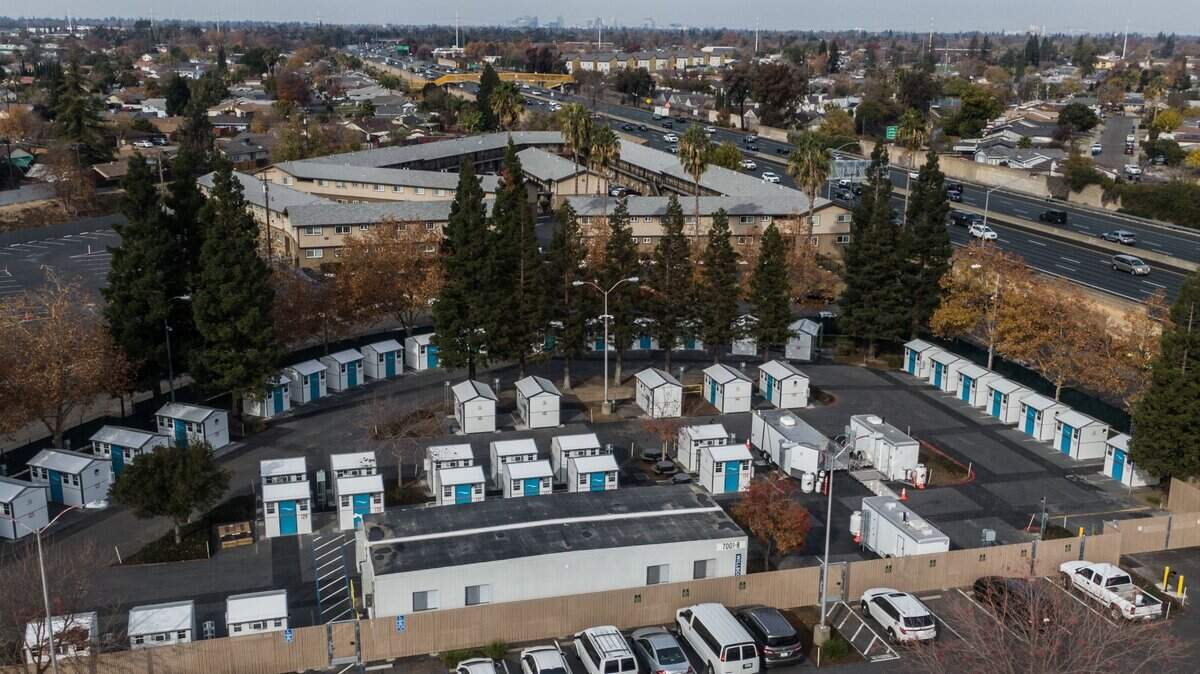 Sacramento County’s new Safe Stay Shelter on East Parkway in south Sacramento on Thursday.