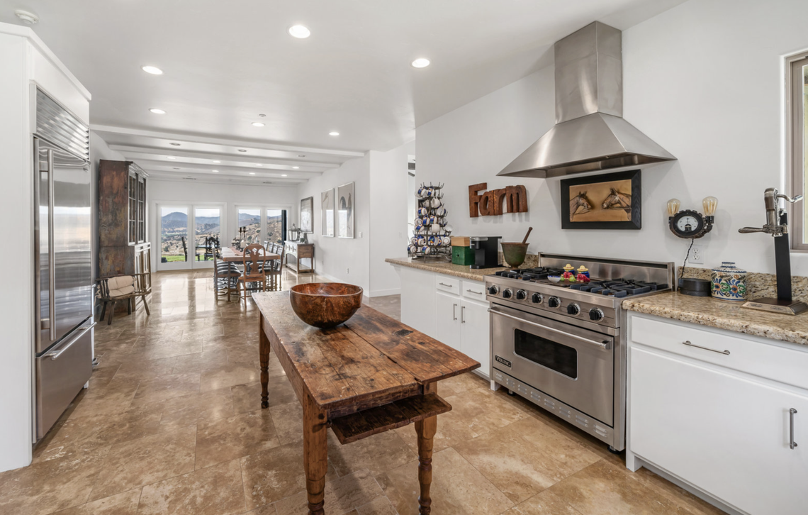 The open kitchen of the main home.