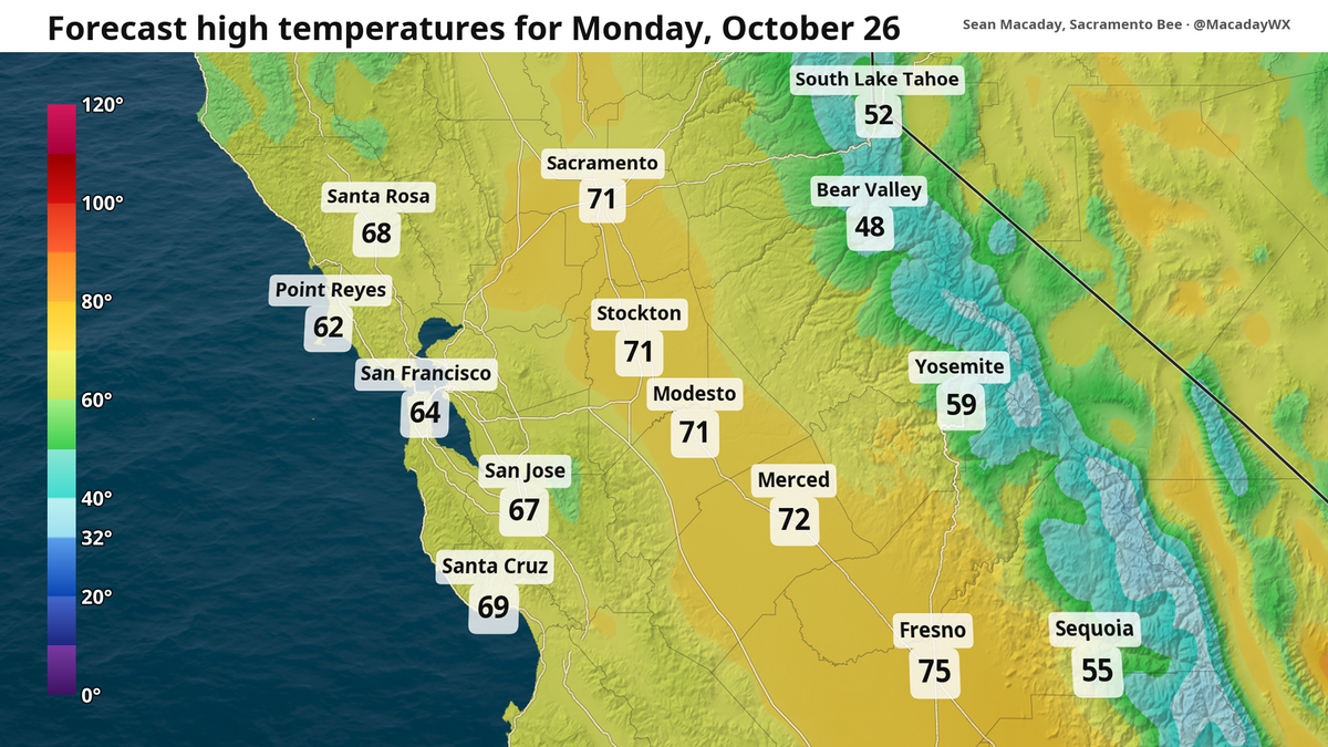 Approach Dew Point Merced CA Halloween forecast: Is there a chance of rain? | Merced Sun-Star