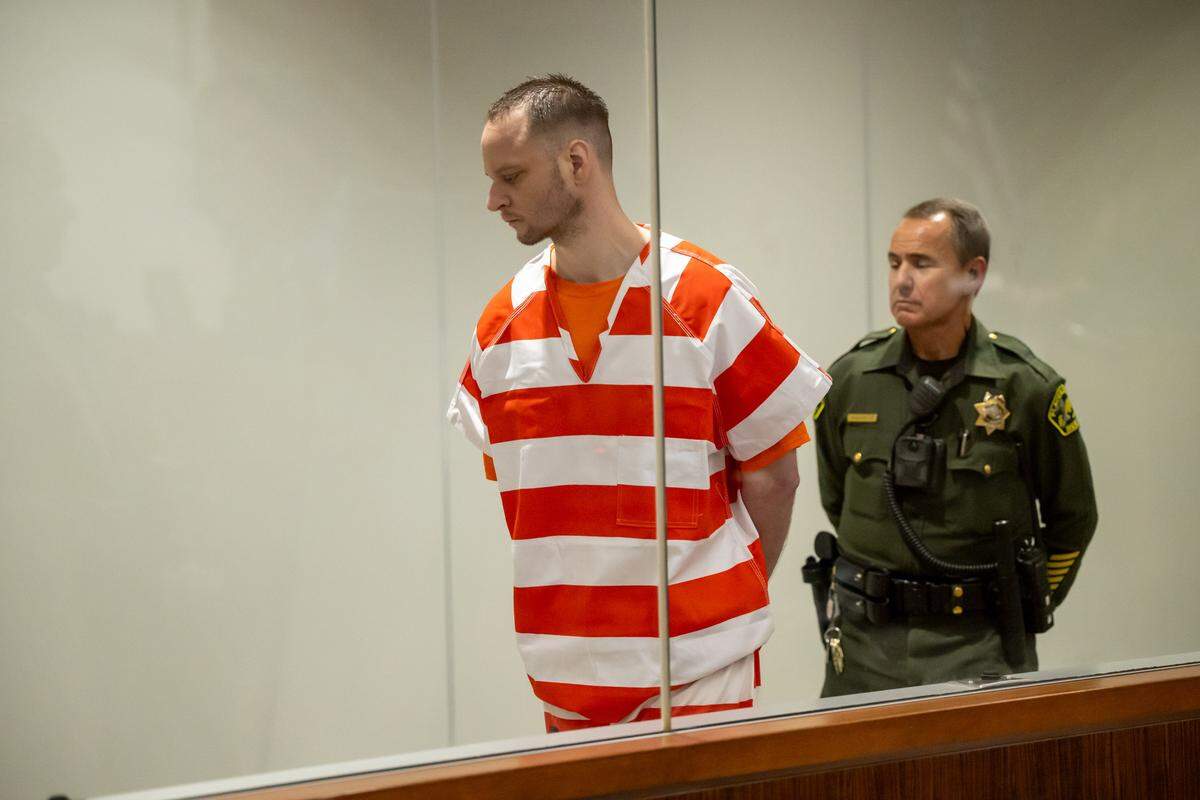 Eric James Abril leaves the courtroom after he is sentenced to life in prison without the possibility of parole at Placer Superior Court on Wednesday, March 25, 2026. Eric James Abril killed a hostage and wounded two other people during a 2023 standoff with law enforcement at Mahany Park in Roseville.