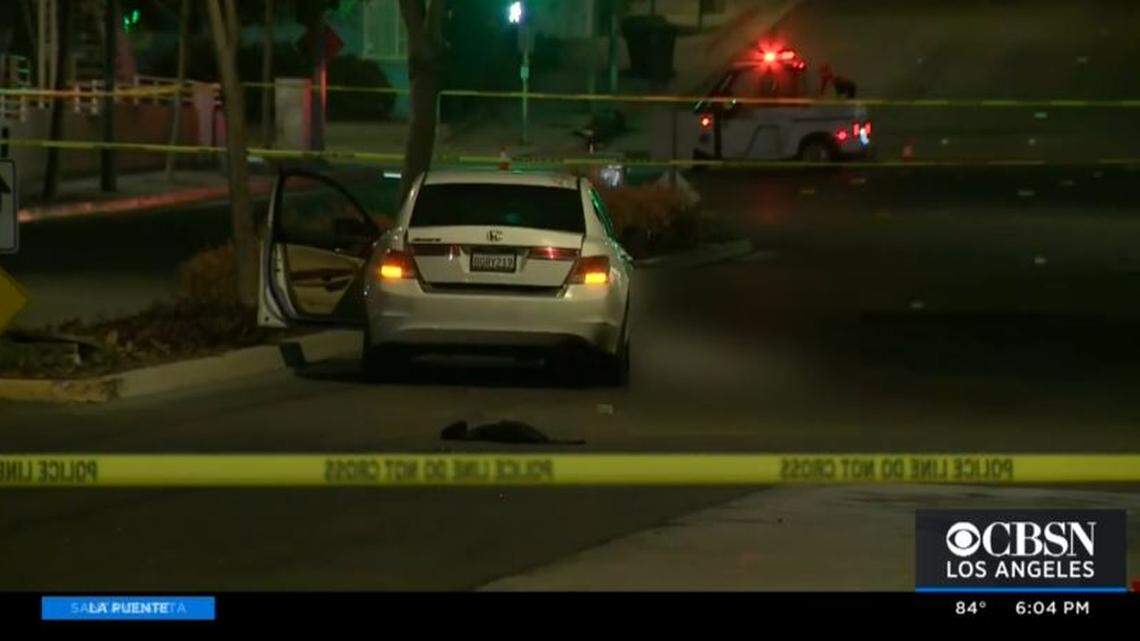 A man crossing a Santa Monica, California, street died Saturday night after being hit by two vehicles, police said. One driver fled.