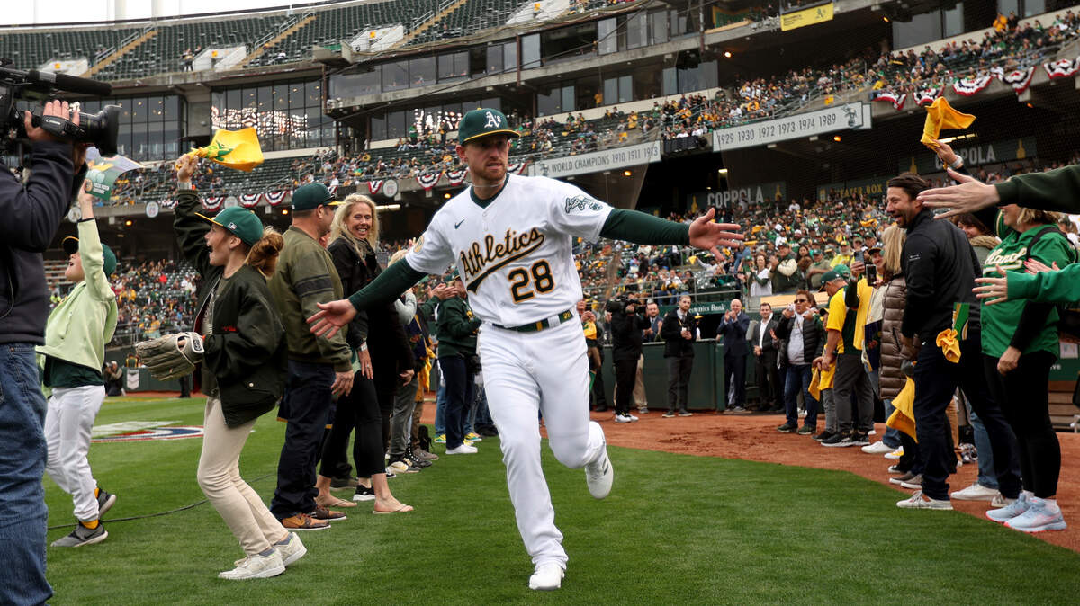 Billy McKinney, an outfielder and former first-round A’s draft pick who returned to the organization this season, couldn’t pick out one new player who stuck out to him in response to a Bee question following a game Monday, April 2022. All the new faces are coming together, McKinney said.