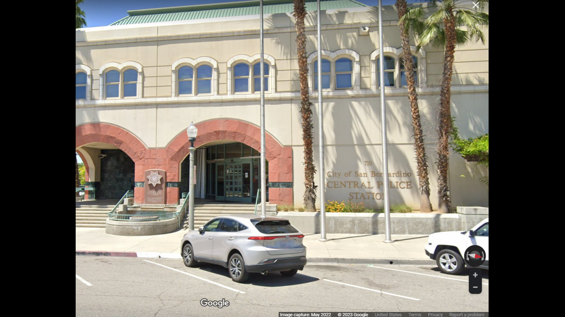 A man is accused of walking into a California police department and leaving a human jawbone, police said. 