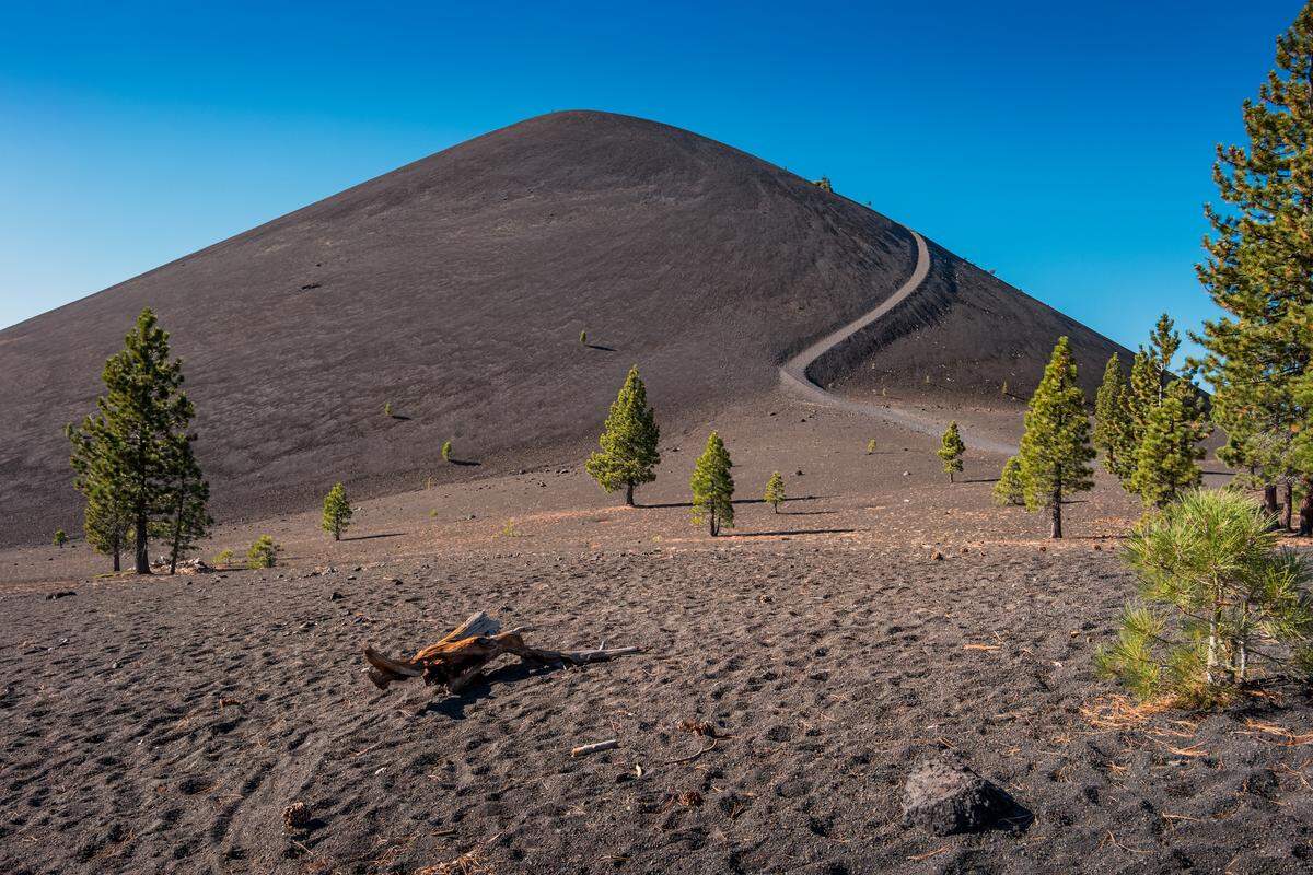 Enjoy a sunny day at Cinder Cone Rim in Lassen Volcanic National Park.